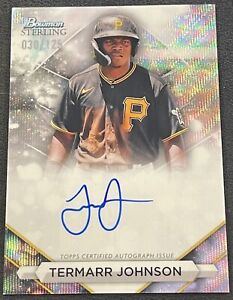 TERMARR JOHNSON 2023 BOWMAN STERLING REFRACTOR ROOKIE AUTO /125 PIRATES