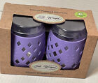 2 Sharkskinzz Siliwrap 17oz / 500ml glasses Silicone Wrapped - Purple-New In Box