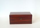 Superb antique vintage rich honey mahogany wood box for trinkets jewellery chess
