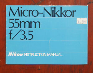 NIKON 55MM, F3.5 MICRO-NIKKOR-P INSTRUCTION BOOK/164844