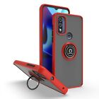 Magnetic Ring TPU Matte Clear Shockproof Case for Motorola Moto G Power 2022