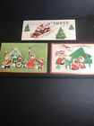 Three Vintage Embossed Christmas Cards