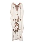 Kaftan Dress (White with Pink Flowers)