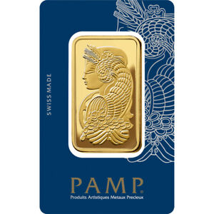 100 gram Gold Bar - PAMP Suisse - Fortuna - 999.9 Fine in Sealed Assay
