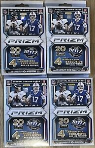 2021 Panini Prizm Football Hanger Box LOT of 4 Factory Sealed In Hand