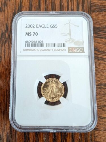 2002 EAGLE G$5 MS70 NGC Gold Coin