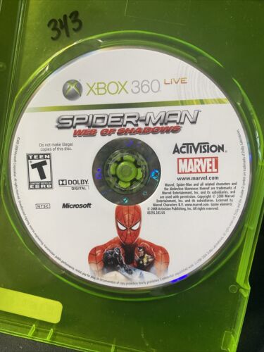 New ListingSpider-Man: Web of Shadows Disc Only (Microsoft Xbox 360 2008) Marvel Super Hero