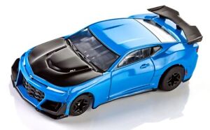 AFX Mega G+ Camaro 1LE Rapid Blue Clear Series HO Scale Slot Car #22079
