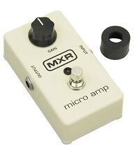 MXR M133 Micro Amp Pedal Gain Boost Effect w/2 Patch Cables