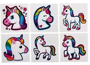 12 Unicorn temporary tattoos magical mystical party favors