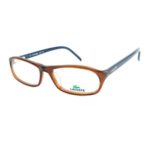 Lacoste Men Eyeglasses Brown/Navy Oval L2621 210 Frames 54 16 140