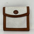 Dooney Bourke White Leather Coin Purse Wallet - Made in USA