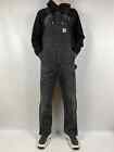 Men's Vintage Carhartt Quilt Lined Double Knee Bib Overalls 34x32