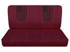 Burgundy  Fits 1961-1986 Chevy c 10 c 20   American Flag Bench Seat Covers