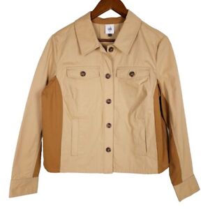 Cabi Brown Khaki Button-Up Mason Jacket Collared #4301 Fall 2022 - Size Medium