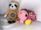 Infantino Baby Toys Lot Turtle Sloth Rattle Stroller Crib Carseat Clip