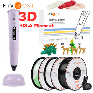 3D Printing Drawing Pen LCD Screen Crafting Modeling with 3 Packs Filament Kit