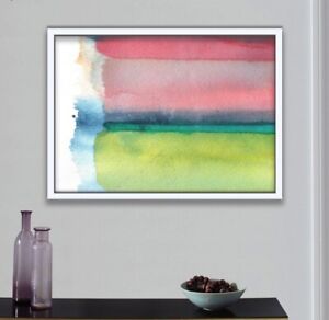NEW West Elm Framed Canvas Print Wall Art - Popsicle 24