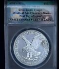 2021-(S) $1 SILVER AMERICAN EAGLE  ANACS MS-70  TYPE 2 T2 1ST STRIKE  PERFECT 10