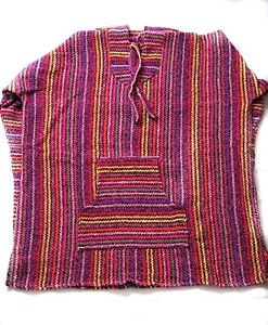 Mexican Poncho Baja Hoodie Surfer Skater Drug Rug Jacket Made in Mexico Unisex