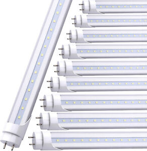 4ft LED Ballast Bypass Bulbs Clear Milky 3000K 4’ T12 Fluorescent 25 - 100 Pack