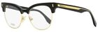 Fendi FF 0163 VJG Eyeglasses Black Gold Optical Frame FF0163 New Authentic 51mm