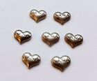 Lot of 7 Silver Toned NANA Hearts Floating Charms For Memory Locket Origami Owl
