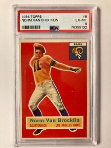 1956 Topps Football #6 Norm Van Brocklin Los Angeles Rams PSA 6