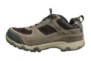 LL Bean Men's Brown Leather Waterproof Trail Hiking Sneakers Shoes Size 11 Wide