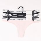 Calvin Klein Women's Seamless Cotton Thong 3-Pack Pink/Gray/Black QP3267X-680