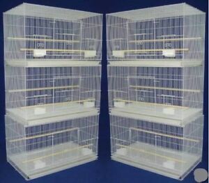 Set of 6 Stackable Breeding Bird Cage for Canary Finch 24x16x16