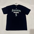 Seattle Mariners T Shirt Men’s Large Majestic MLB L Dark Blue New With Tags NWT