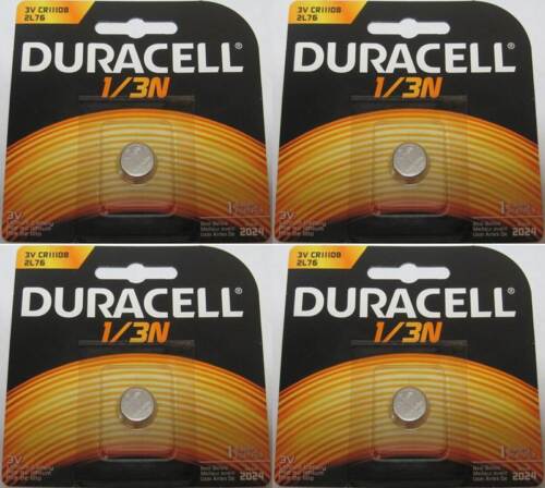 4 Duracell DL1/3N CR1/3N 2L76 3V Lithium Batteries