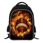 American football 3D Print Luminous School Backpack for Kids Boys