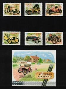 Benin Antique Automobiles 1998. Scott #1101-1107 Stamp Set And S/Sheet M.N.H.