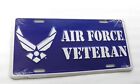USAF US Air Force Veteran Metal Auto License Plate 6 x 12 inches made in USA