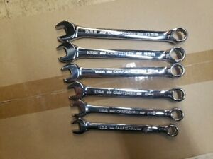 New ListingCRAFTSMAN TOOLS 6pc POLISHED Chrome Standard METRIC 12pt Combination Wrench set