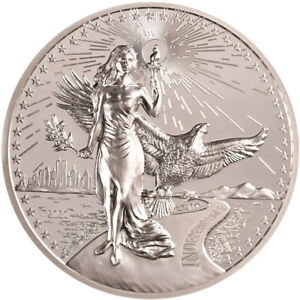 2021 American Virtues High Relief Proof 3 oz Silver Medal in capsule