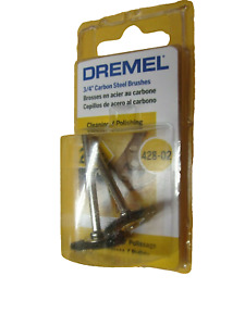 Dremel #428-02 Carbon Steel Brushes.  Package of 2 NEW