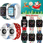 Silicone Print Christmas Strap Watch Accessories For Apple Watch Band Series 8-1