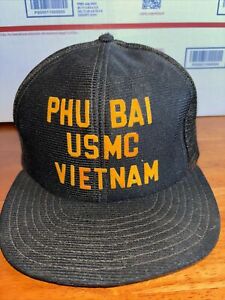 Phu Bai USMC Vietnam Vintage Hat Large 1970’s