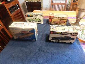VERY NICE LOT OF 4 1960'S MODELS 3 AMC 1 MPC  PARTIALLY BULT W/ORIGINAL BOXES NR