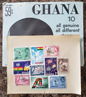 Ghana 10 Stamp Collection - Whitman Publishing Cancelled Postage Stamps