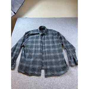 Mens XL ABERCROMBIE & FITCH Flannel Long Sleeve Button Down Plaid Shirt