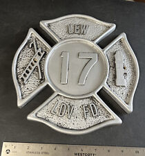Obsolete Retired Volunteer Fire Dept. Badge LAYTONSVILLE Md Firefighter 17 LEW