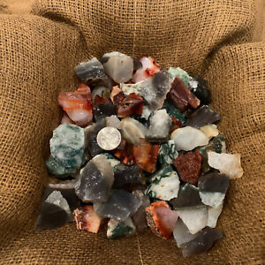 1000 Carat Lots of Unsearched Natural MIXED Agate Rough+ A FREE Faceted gemstone