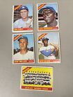 Lot of 5 Vintage Los Angeles Dodgers Baseball Cards 1966 Topps