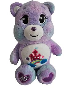 Care Bears Care A Lot Bear 40th Anniversary Plush  Purple Stuffed Animal Bear
