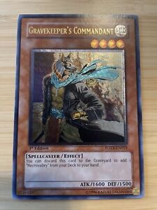 YuGiOh! Gravekeeper's Commandant FOTB-EN015 Ultimate Rare NM / VLP