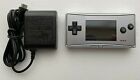 Nintendo Game Boy Micro Silver with AC Charger -- GOOD Condition -- US Seller